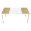3660141250909-Bureau droit EASYDESK - L160 x P80 cm  - Blanc/hêtre-P_79397030_1-0