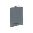 Conquérant Classique - Cahier polypro 17 x 22 cm - 96 pages - grands carreaux (Seyes) - gris