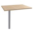 Extension IDRA/DUAL sur pied tube - 80 x 60 cm - Pied alu - plateau imitation Chêne clair