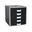 3219097509441-Pierre Henry - Module de classement - 5 Tiroirs fermés - Corps Aluminium - Tiroirs aqua -P_79401219_1-0