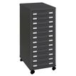 Module de rangement à roulettes 12 tiroirs - anthracite