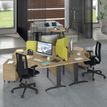 3253310150386-Bureau symétrique 120° IDRA - L185 cm - Pieds anthracite - plateau imitation Erable-P_79408667_5-1