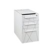 0400794088619-Caisson bout de bureau SUNDAY blanc + top L95 cm blanc - P 60 cm - 3 tiroirs-P_79408861_1-0