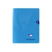 Clairefontaine Mimesys - Cahier polypro 17 x 22 cm - 96 pages - grands carreaux (Seyes) - bleu