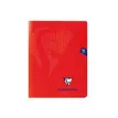 Clairefontaine Mimesys - Cahier polypro 17 x 22 cm - 96 pages - grands carreaux (Seyes) - rouge