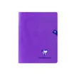Clairefontaine Mimesys - Cahier polypro 17 x 22 cm - 96 pages - grands carreaux (Seyes) - violet