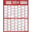 Bouchut 229 - Calendrier bancaire recto 14 mois - 55 x 43 cm - rouge