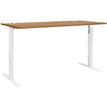 3483600722300-Bureau YES ! - 120 cm - Pieds ajustables blancs - Merisier-P_79409745_1-0