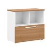 Rangement bas YES ! - L80 x H74 x P42 - 2 cases / 1 tiroir - Façade et dessus merisier