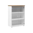 2012349338100-Rangement mi-hauteur YES ! - L80 x H109 x P42 - 2 portes vitrées - Merisier-P_79409777_1-0