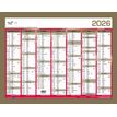 Quo Vadis - Calendrier bancaire 7 mois par face - 40,5 x 55 cm - or