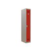 Vestiaire Industrie Propre - 1 porte - 180 x 30 x 50 cm - gris/rouge