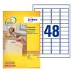 Avery - 1200 Étiquettes amovibles blanches - 45,7 x 21,2 mm - Impression laser - réf L4736REV-25
