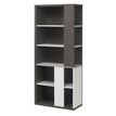 Bibliothèque HARMONICA - L80 x H185 x P36 - Chêne gris