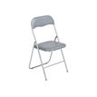 3760185028943-Chaise pliante JUNY - assise et dossier recouverts de PVC - Gris-P_79419690_1-0