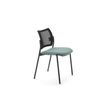 Chaise FRESH - dossier resille noir et assise gris