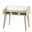 3253310153042-Bureau Cylindre Vintage - Pieds Chêne - 3 Niches - Rideau blanc-P_79419764_1-0