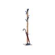 3660141260199-Porte-manteau en bois naturel avec porte parapluie EASYCLOTH - bleu-P_79420841_1-2