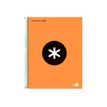 Antartik - Cahier à spirale A4 (21x29,7 cm) - 240 pages - petits carreaux (5x5 mm) - orange - couverture rembordée