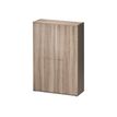 3483600784315-Armoire haute JAZZ+ - L120 x H183 x P48 - 2 portes - 4 étagères - Chêne gris-P_79426232_1-0