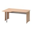 Bureau compact à gauche JAZZ+ - 160 cm - Pieds panneaux - Hêtre