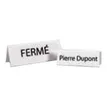 Promocome - Chevalet porte nom 120 x 45 mm