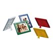 Promocome Ecoframe - Cadre porte-affiche clippant à poser ou à fixer au mur - A4 - bleu