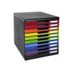 9002493424227-Exacompta Modulo - Module de classement 10 tiroirs - noir/arlequin brillant-P_79429838_1-0