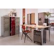 3219090952039-Casier de bureau monobloc métallique avec pieds - 4 portes - H134 x L40 x P40 cm - rouge r-P_79430376_3-2