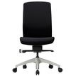 3700339882731-Fauteuil de bureau - CHARLIE - coque blanche et tissu noir - accoudoirs réglables-P_79431021_1-0