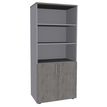 3253310161788-Bibliothèque IDRA/DUAL  avec 2 portes basses - L80 x H180 x P47 - Corps alu - Portes et de-P_79432192_1-0