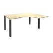 3253310146259-Bureau compact EXPRIM - L160 cm - Retour droite - Plateau imitation Erable - Pieds carbone (Pieds de renfort obligato-P_79432219_1-0