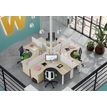 3253310146259-Bureau compact EXPRIM - L160 cm - Retour droite - Plateau imitation Erable - Pieds carbone (Pieds de renfort obligato-P_79432219_3-1