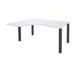 3253310164253-Bureau compact EXPRIM - L160 cm - Retour gauche - Plateau Blanc perle - Pieds carbone (Pieds de renfort obligato-P_79432306_1-0