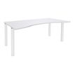 Bureau vague symétrique EXPRIM - L180 cm - Plateau Blanc perle - Pieds blanc