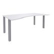 3253310165298-Bureau vague symétrique EXPRIM - L180 cm - Plateau Blanc perle - Pieds alu-P_79432410_1-0