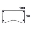 3253310165298-Bureau vague symétrique EXPRIM - L180 cm - Plateau Blanc perle - Pieds alu-P_79432410_4-3