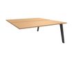 3253310163027-Bureau double STEELY - L140 cm - Double face Suivant - Pieds carbone - plateau imitation H