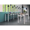 3253310158764-Table Lounge 4 pieds - L140xH105xP80 cm - Pied blanc - plateau imitation chêne gris-P_79432763_2-1