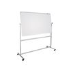 4009729058299-DAHLE - Tableau pivotant blanc laqué - 2 côtés magnétiques - 120 x 180 cm - 4 roues-P_79433293_1-0