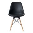 Chaise DOGEWOOD - Pieds bois hêtre - noir - pack de 2