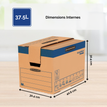 2012349438961-5 Cartons déménagement 37,5L - Bankers Box SmoothMove FastFold Fellowes-P_79435734_4-3