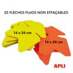 3270240229258-Apli Agipa - 25 flèches fluo non effaçables - jaune/orange - 16 x 24 cm--1