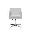Chaise BROOKLYN - accoudoirs intégrés - base aluminium - Gris