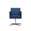 Chaise BROOKLYN - accoudoirs intégrés - base aluminium - Bleu