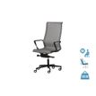 Fauteuil de bureau X-LIGHT - accoudoirs fixes - dossier haut - gris base noire