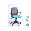 3760185028196-Fauteuil de bureau NEWTON - accoudoirs fixes - housse pour dossier en option - Turquoise-P_79439763_1-0