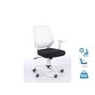 Fauteuil de bureau NEWTON - accoudoirs fixes - housse pour dossier en option - Noir, base blanche