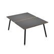 2012349511770-Bureau Bench LEONARDO - L120 x H74 x P168 - Pieds métal noirs - Anthracite chants chêne-P_79441729_1-0
