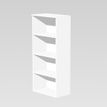 2012349513545-Bibliothèque haute Trend - L80xP35xH180 cm - 3 étagères - Blanc-P_79441817_1-0